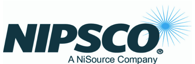 NIPSCO logo with a blue stylized starburst design and the text A NiSource Company below.