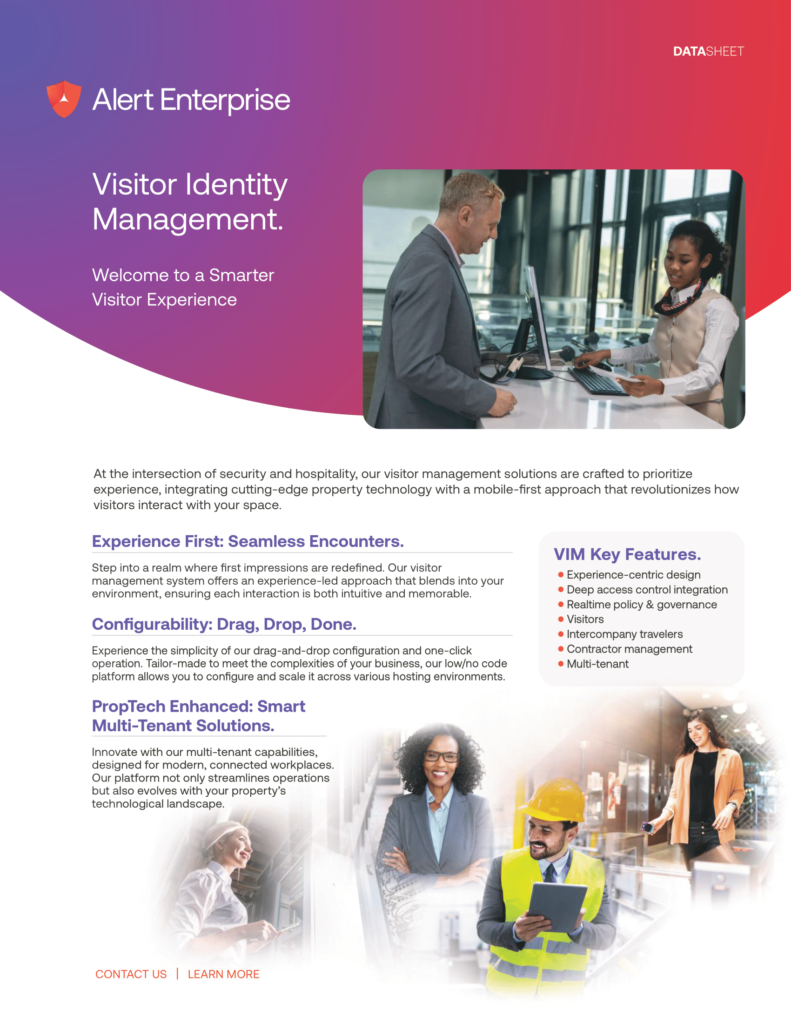 visitor identity management data sheet