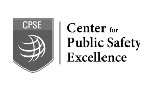 Logo of the Center for Public Safety Excellence featuring a shield with CPSE and a globe symbol on the left.