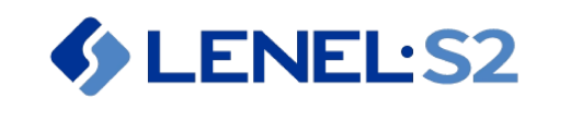 Logo of LenelS2 with a stylized blue icon on the left.